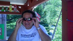 Fred Franks' owner Carl Galasso- sporting the shades