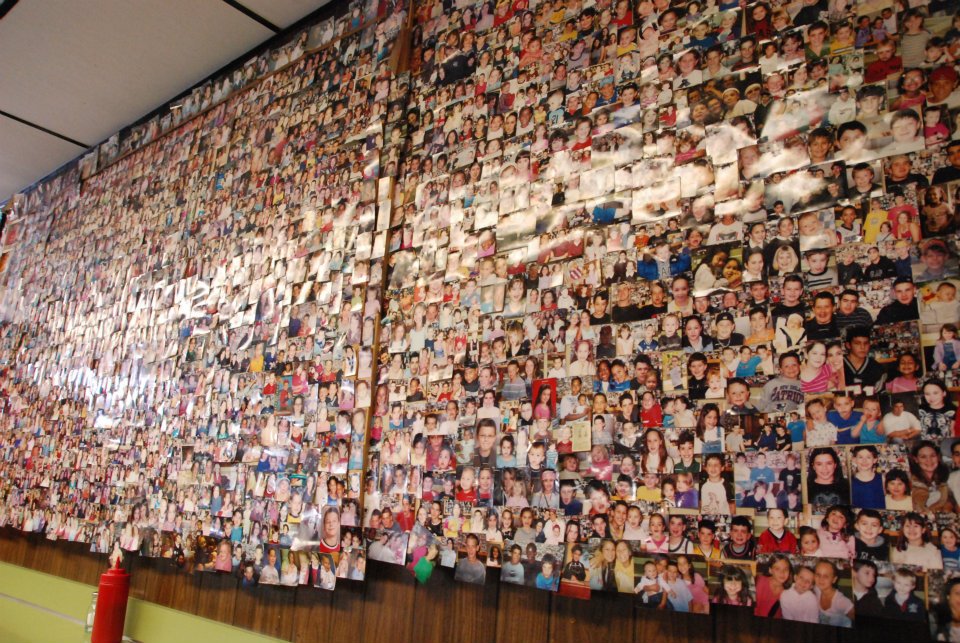 photo wall at Tex barry's