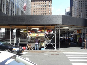 Hot Dog Cart across from the Hilton, New York